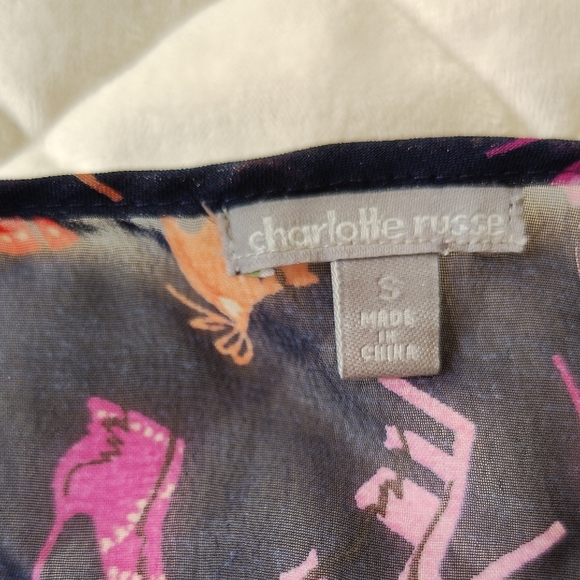 Charlotte Russe Red Ruffled Sleeveless Blouse Size S. - Picture 2 of 9